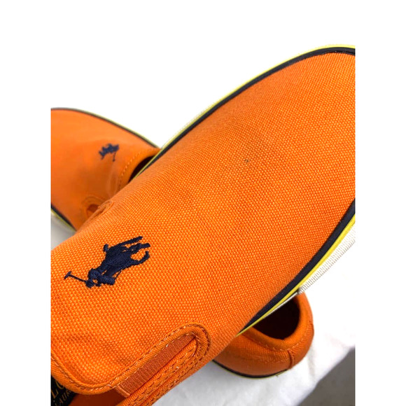 Polo Ralph Lauren Orange Mens Slip On Sneakers Size 11D - Picture 5 of 9